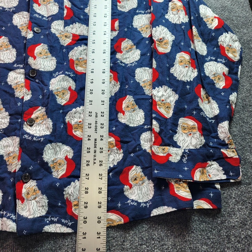Old Navy Santa Claus Sleep Pajama Top XXXXL Christmas Shirt Long Sleeve NWT - Picture 5 of 9